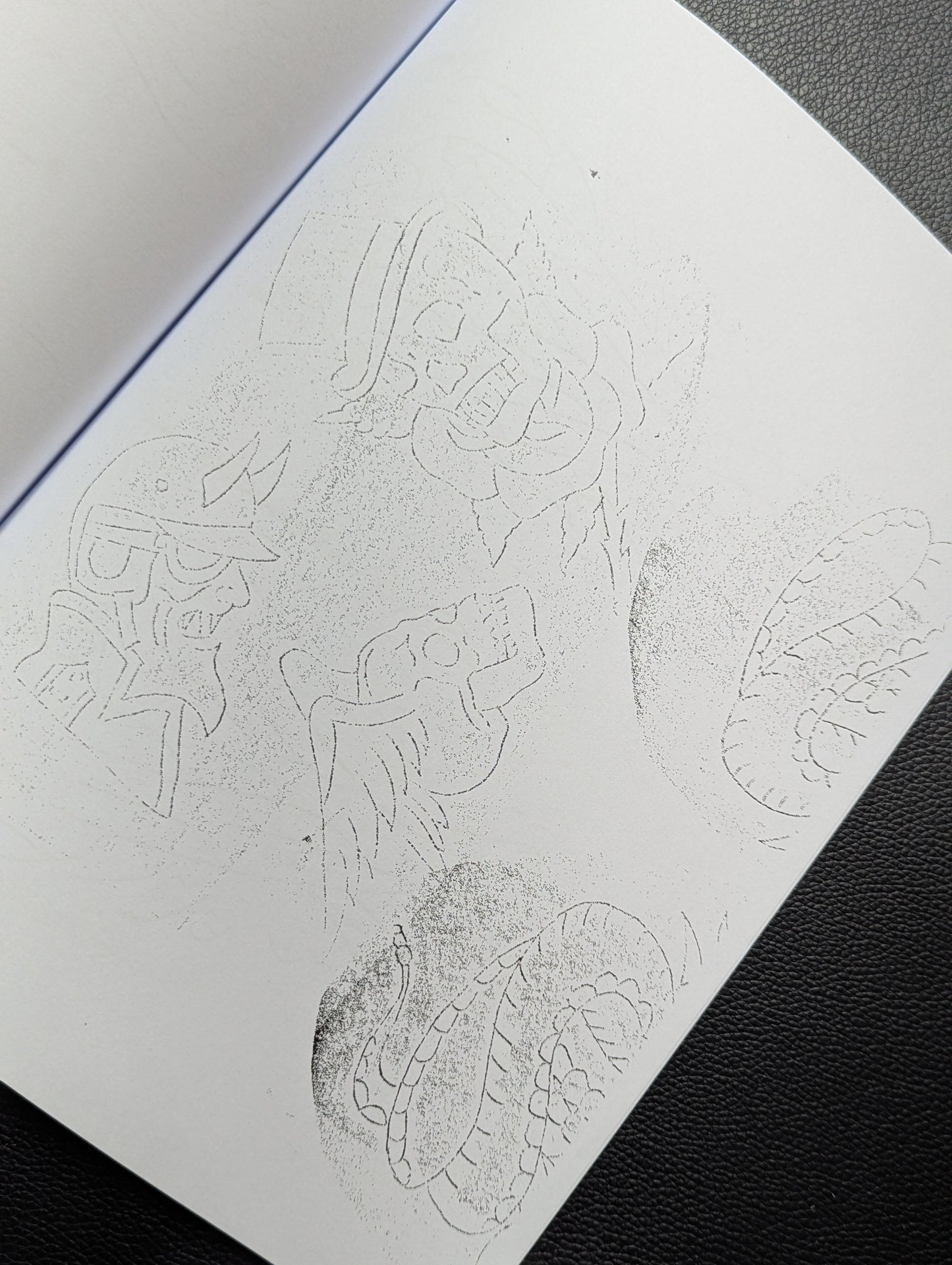 Stencil rubbings from the Sailor Ned collection