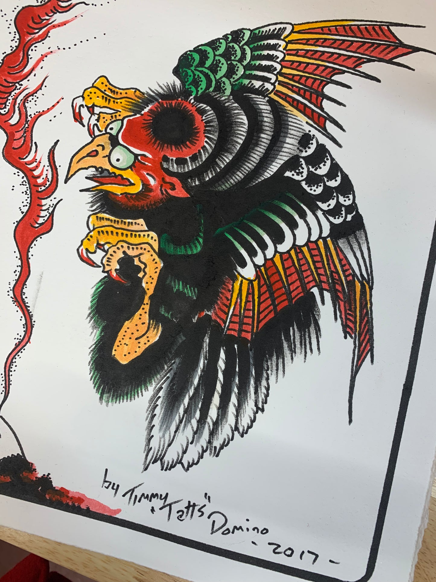 Timmytatts Original hand painted tattoo flash sheet