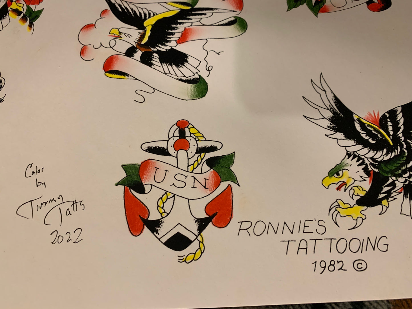 Silkscreened Ronnie/ Timmytatts sheet