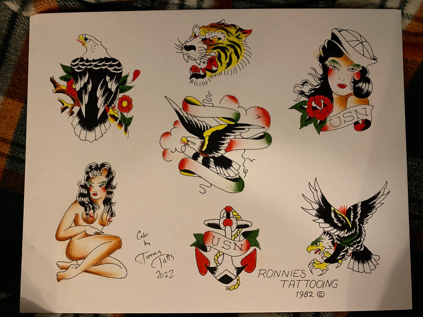 Silkscreened Ronnie/ Timmytatts sheet
