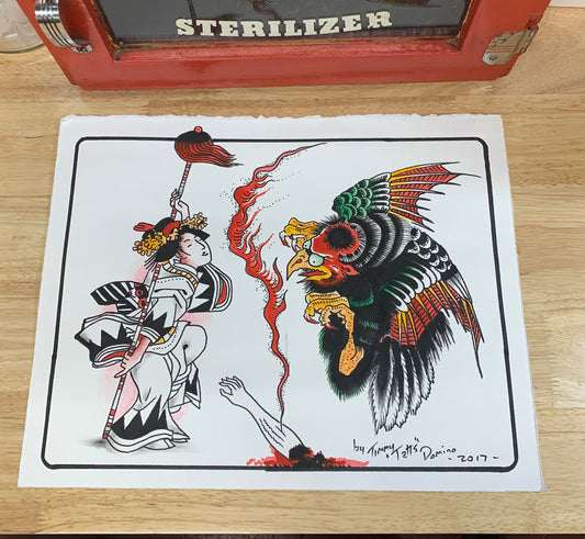 Timmytatts Original hand painted tattoo flash sheet