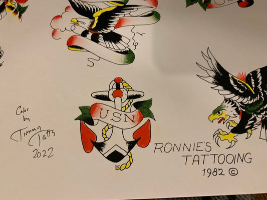 Silkscreened Ronnie/ Timmytatts sheet